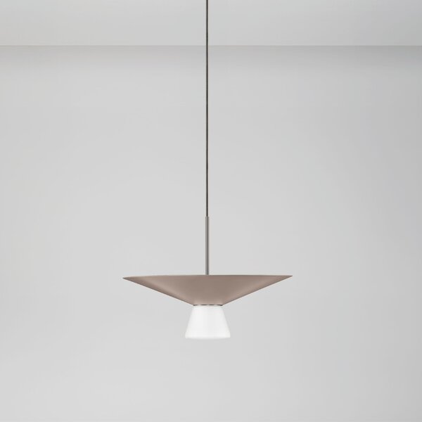 Nova Luce Světle hnědé závěsné LED světlo Baris 38 cm