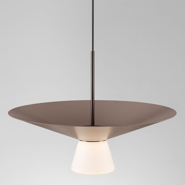 Nova Luce Světle hnědé závěsné LED světlo Baris 38 cm