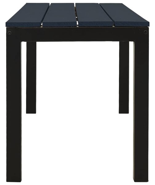 Zahradní lavice 110 cm ocel a WPC černá 317141