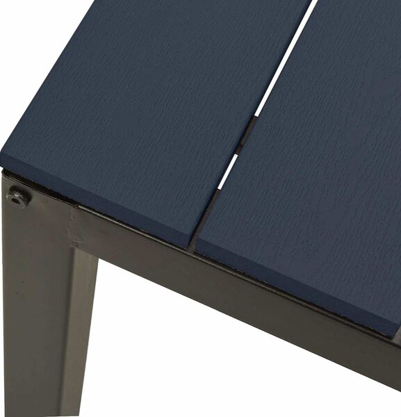 Zahradní lavice 110 cm ocel a WPC černá 317141