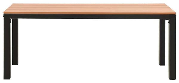 Zahradní lavice 110 cm ocel a WPC hnědá a černá 317142