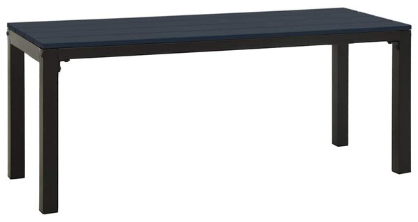 Zahradní lavice 110 cm ocel a WPC černá 317141