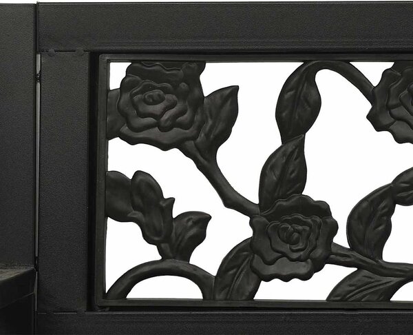 Zahradní houpací lavice 125 cm ocel a plast černá 317145