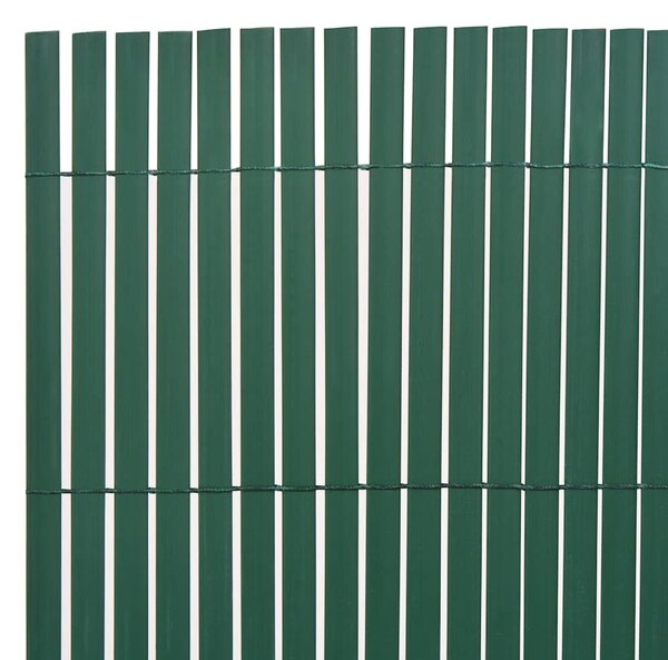 Oboustranný zahradní plot 90 x 400 cm zelený 317147