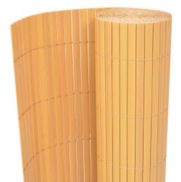 Oboustranný zahradní plot 110 x 300 cm žlutý 317153