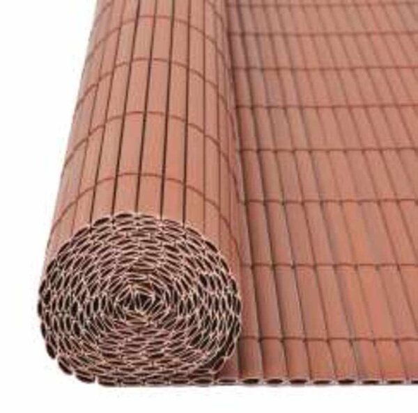 Oboustranný zahradní plot 110 x 300 cm hnědý 317154