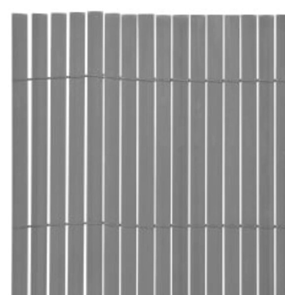 Oboustranný zahradní plot 90 x 400 cm šedý 317150