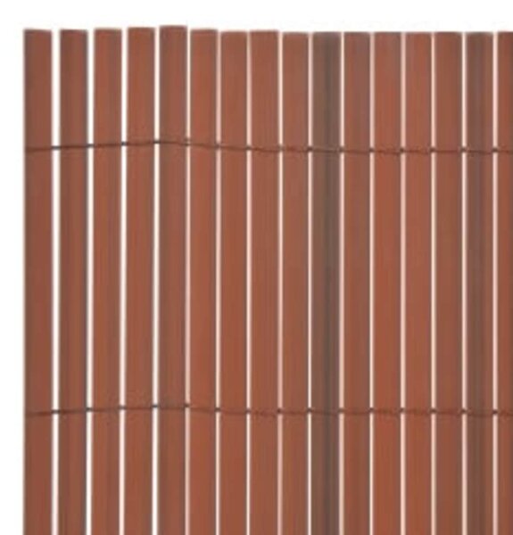 Oboustranný zahradní plot 110 x 300 cm hnědý 317154