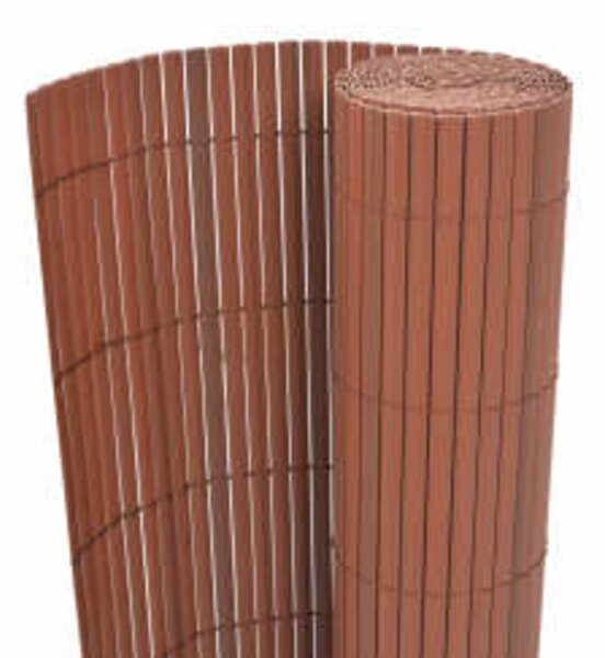 Oboustranný zahradní plot 110 x 300 cm hnědý 317154