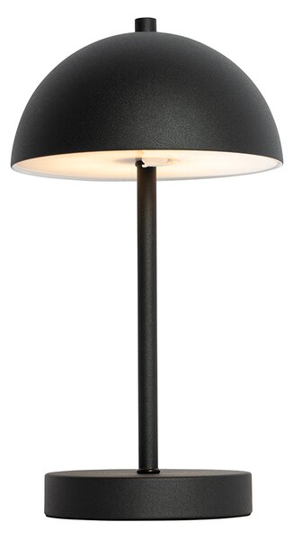 Venkovní stolní lampa černá dobíjecí 3-stupňový stmívač - Keira