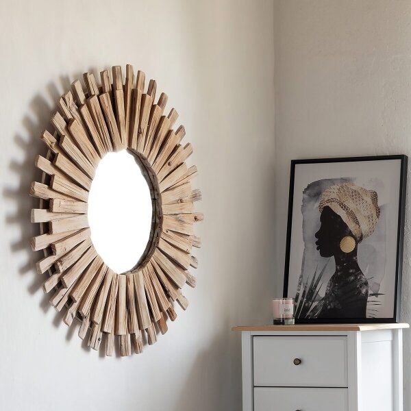 Atmosphera - Nástěnné zrcadlo MANON pr. 88 cm jedle