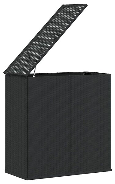 Zahradní úložný box PE ratan 100 x 49 x 103,5 cm černý 317223