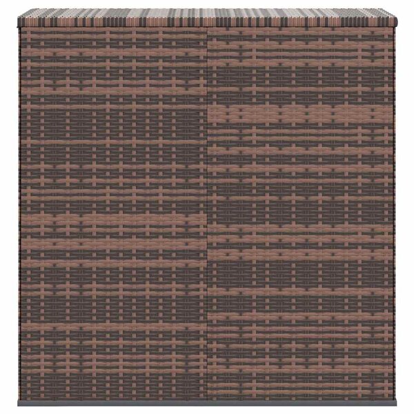 Zahradní úložný box PE ratan 100 x 49 x 103,5 cm hnědý 317224
