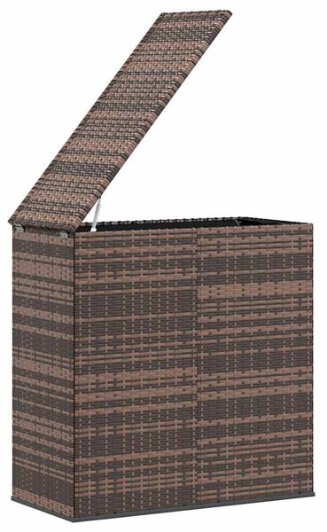 Zahradní úložný box PE ratan 100 x 49 x 103,5 cm hnědý 317224