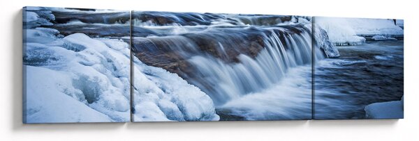 Obraz řeky v zimě (170x50 cm)