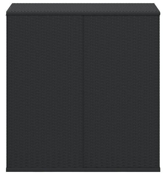 Zahradní úložný box PE ratan 100 x 49 x 103,5 cm černý 317223