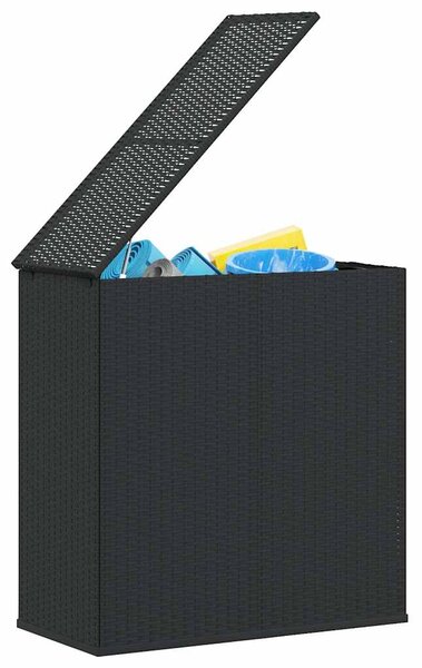 Zahradní úložný box PE ratan 100 x 49 x 103,5 cm černý 317223