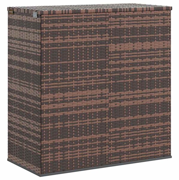 Zahradní úložný box PE ratan 100 x 49 x 103,5 cm hnědý 317224