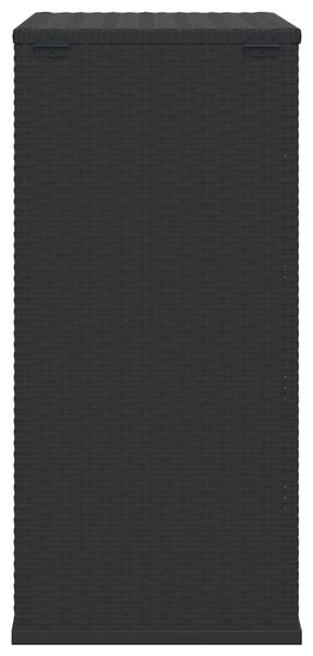 Zahradní úložný box PE ratan 100 x 49 x 103,5 cm černý 317223