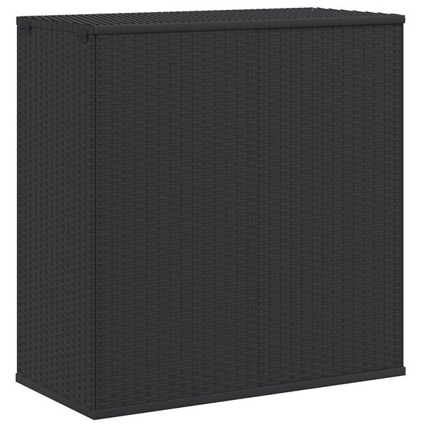 Zahradní úložný box PE ratan 100 x 49 x 103,5 cm černý 317223