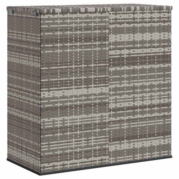 Zahradní úložný box PE ratan 100 x 49 x 103,5 cm šedý 317225