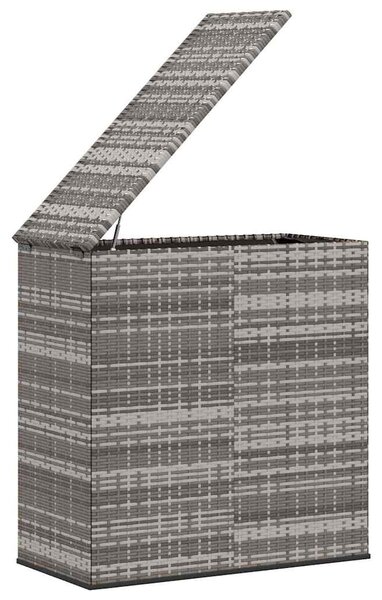 Zahradní úložný box PE ratan 100 x 49 x 103,5 cm šedý 317225