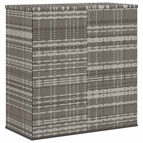 Zahradní úložný box PE ratan 100 x 49 x 103,5 cm šedý 317225