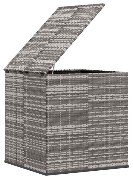 Zahradní úložný box PE ratan 100 x 97,5 x 104 cm šedý 317228