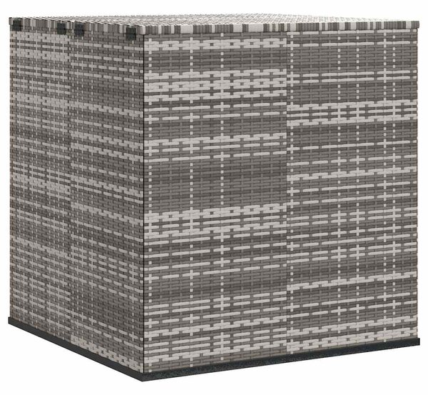 Zahradní úložný box PE ratan 100 x 97,5 x 104 cm šedý 317228