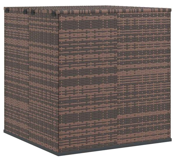 Zahradní úložný box PE ratan 100 x 97,5 x 104 cm hnědý 317227