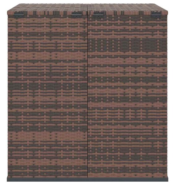 Zahradní úložný box PE ratan 100 x 97,5 x 104 cm hnědý 317227