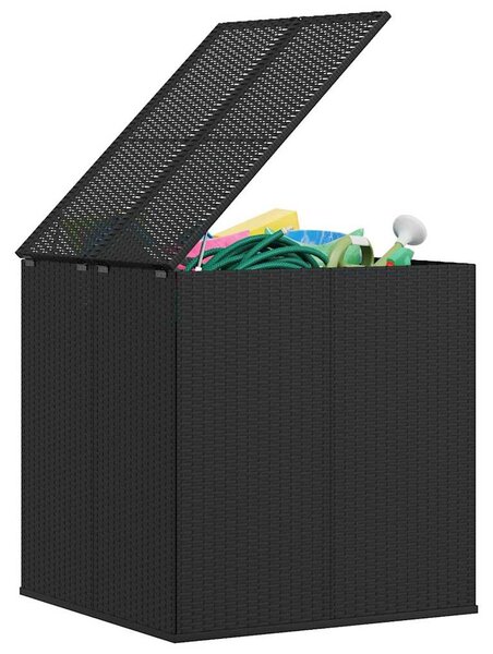 Zahradní úložný box PE ratan 100 x 97,5 x 104 cm černý 317226