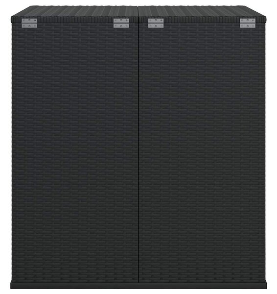 Zahradní úložný box PE ratan 100 x 97,5 x 104 cm černý 317226