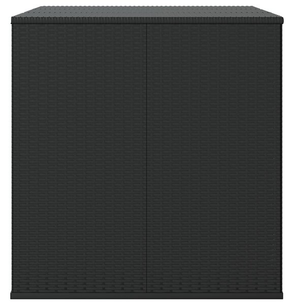 Zahradní úložný box PE ratan 145 x 100 x 103 cm černý 317229