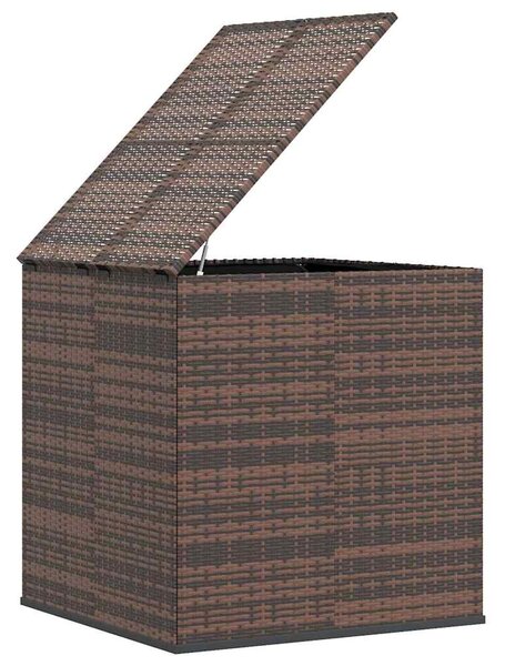 Zahradní úložný box PE ratan 100 x 97,5 x 104 cm hnědý 317227
