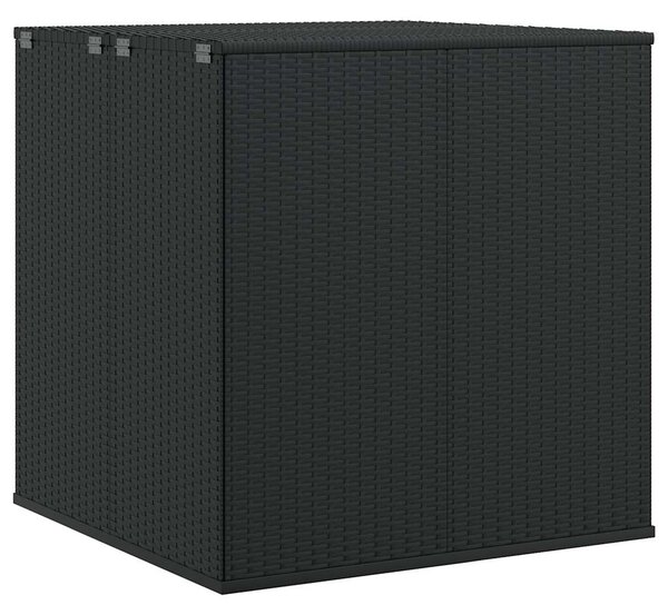 Zahradní úložný box PE ratan 100 x 97,5 x 104 cm černý 317226