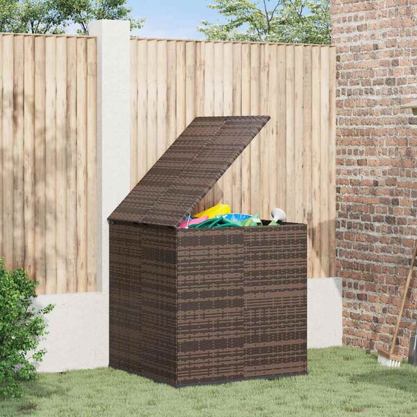 Zahradní úložný box PE ratan 100 x 97,5 x 104 cm hnědý 317227