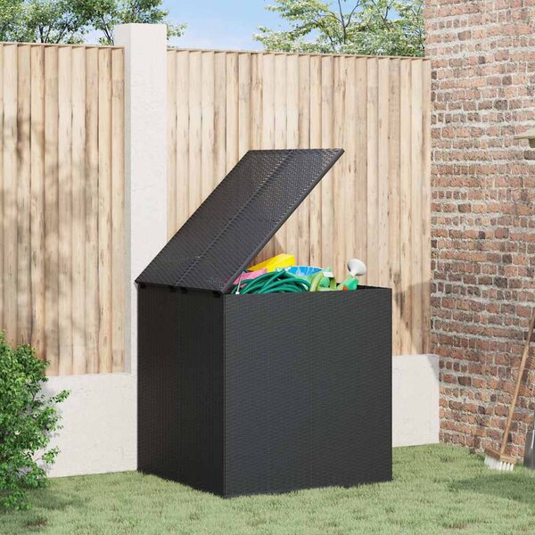 Zahradní úložný box PE ratan 100 x 97,5 x 104 cm černý 317226