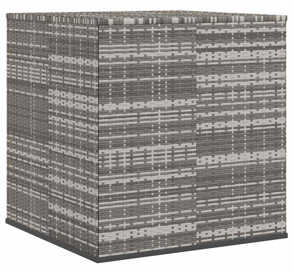 Zahradní úložný box PE ratan 100 x 97,5 x 104 cm šedý 317228