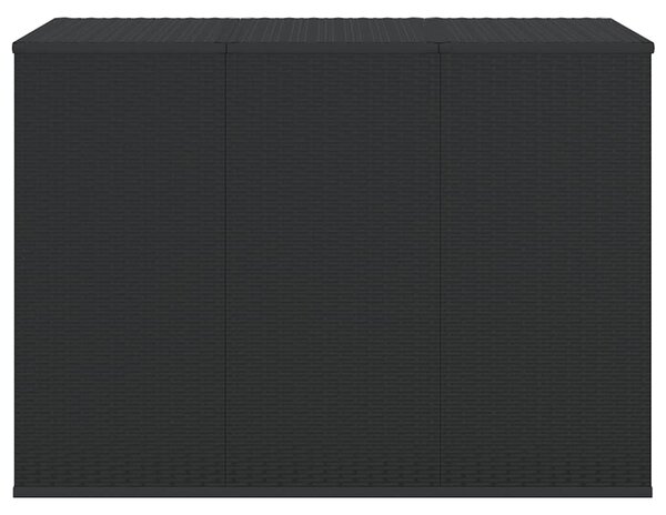 Zahradní úložný box PE ratan 145 x 100 x 103 cm černý 317229