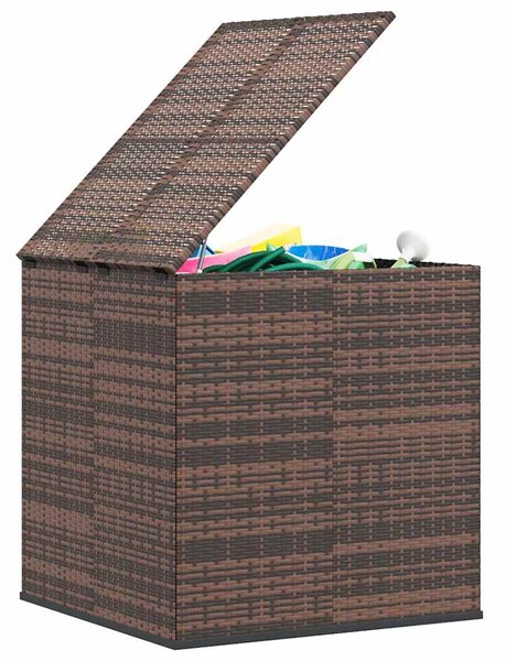 Zahradní úložný box PE ratan 100 x 97,5 x 104 cm hnědý 317227