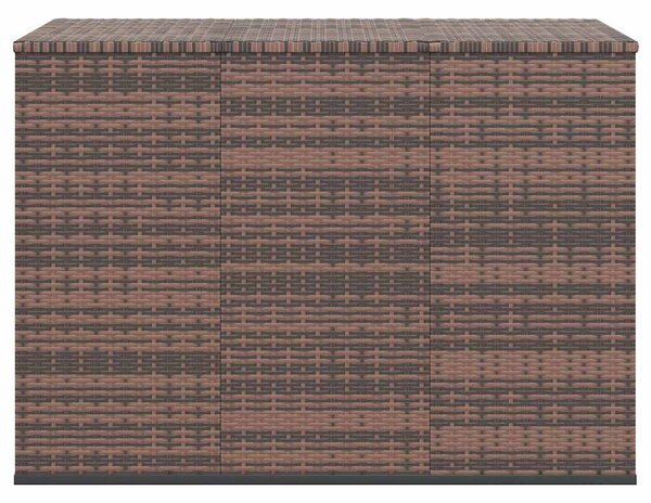Zahradní úložný box PE ratan 145 x 100 x 103 cm hnědý 317230
