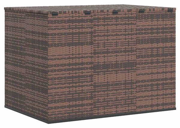 Zahradní úložný box PE ratan 145 x 100 x 103 cm hnědý 317230