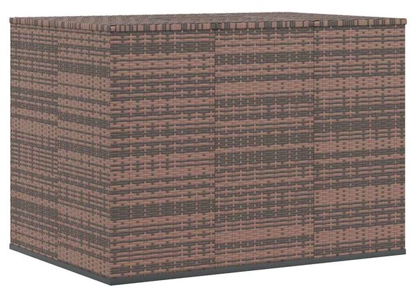 Zahradní úložný box PE ratan 145 x 100 x 103 cm hnědý 317230