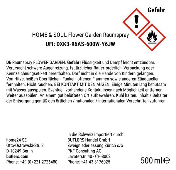 HOME & SOUL Vůně do bytu ve spreji Flower Garden 500 ml