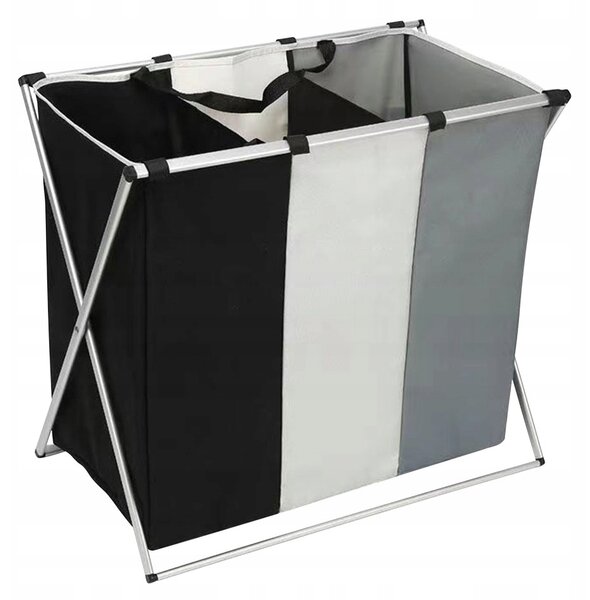 Volně stojící koš na prádlo HOME LIFE 118 l bílý, šedý