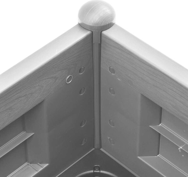 Vyvýšený záhon PP kamenný šedý 100 x 43 x 35 cm 317580