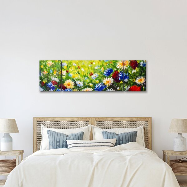 Obraz divokých květin (170x50 cm)