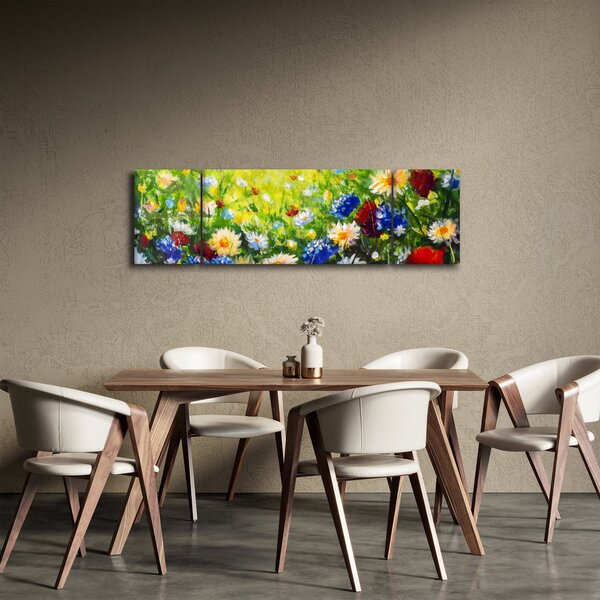 Obraz divokých květin (170x50 cm)
