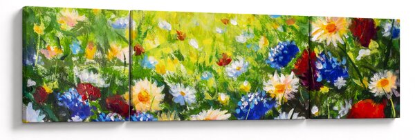 Obraz divokých květin (170x50 cm)